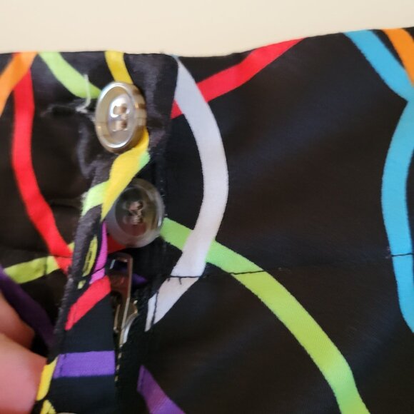 Loudmouth Golf Shorts Bermuda Womens Size 10 Colorful Squiggle Pattern Abstract - Picture 8 of 11